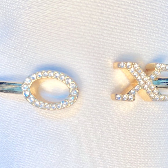 Cuff Bracelets Faux Pearl and Rhinestones - Picture 2 of 6